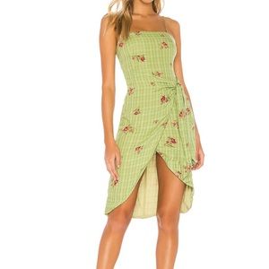 Green picnic strappy dress by Majorelle - S